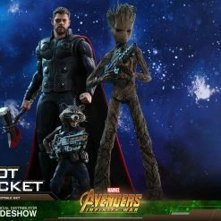 Vendor-unknown Hot Toys Marvel Avengers Infinity War Groot & Rocket 1/6 Scale Figure Set