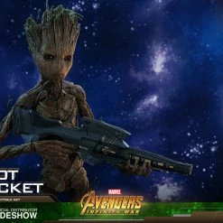 Vendor-unknown Hot Toys Marvel Avengers Infinity War Groot & Rocket 1/6 Scale Figure Set