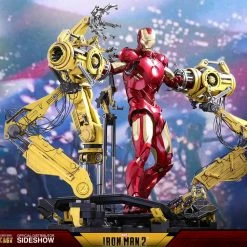Vendor-unknown Hot Toys Marvel Iron Man 2 Iron Man Mark IV Diecast Figure With Suit-up Gantry 1/6 Scale Figure Set
