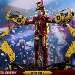 Vendor-unknown Hot Toys Marvel Iron Man 2 Iron Man Mark IV Diecast Figure With Suit-up Gantry 1/6 Scale Figure Set