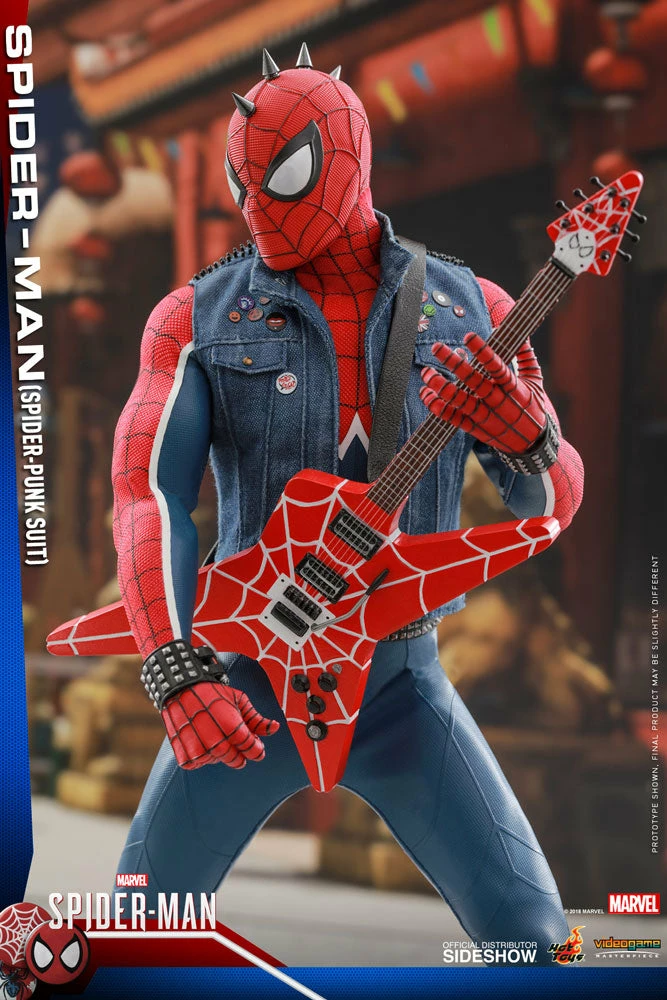 Maybang's Collectibles Hot Toys Marvel's Spider-Man VGM32 Spider-Man (Spider-Punk Suit) 1/6 Scale 12" Action Figure 15 Maybang's Collectibles Hot Toys Marvel's Spider-Man VGM32 Spider-Man (Spider-Punk Suit) 1/6 Scale 12" Action Figure