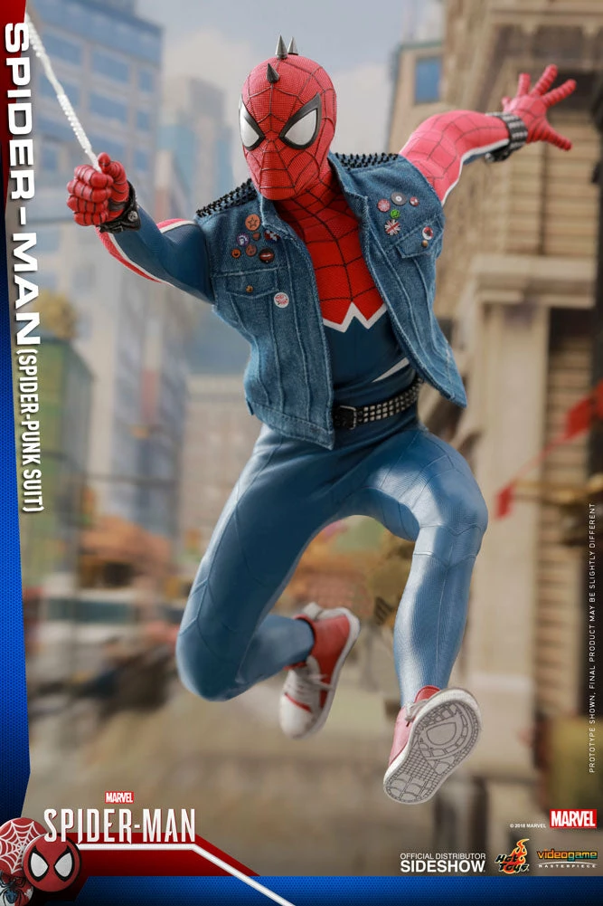 Maybang's Collectibles Hot Toys Marvel's Spider-Man VGM32 Spider-Man (Spider-Punk Suit) 1/6 Scale 12" Action Figure 16 Maybang's Collectibles Hot Toys Marvel's Spider-Man VGM32 Spider-Man (Spider-Punk Suit) 1/6 Scale 12" Action Figure