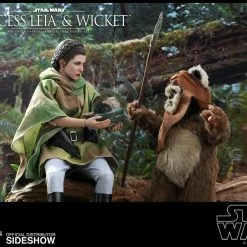 Maybang's Collectibles Hot Toys Star Wars Episode VI Return Of The Jedi Princess Leia & Ewok Wicket 1/6 Scale Figure Set
