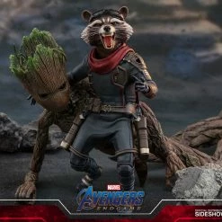 Maybang's Collectibles Hot Toys Marvel Comics Avengers Endgame Rocket Raccoon 1/6 Scale Collectible Figure