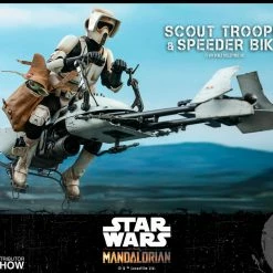 Maybang's Collectibles Hot Toys Star Wars The Mandalorian - Television Masterpiece Series Scout Trooper And Speeder Bike 1/6 Scale Collectible Figure Set