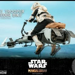 Maybang's Collectibles Hot Toys Star Wars The Mandalorian - Television Masterpiece Series Scout Trooper And Speeder Bike 1/6 Scale Collectible Figure Set