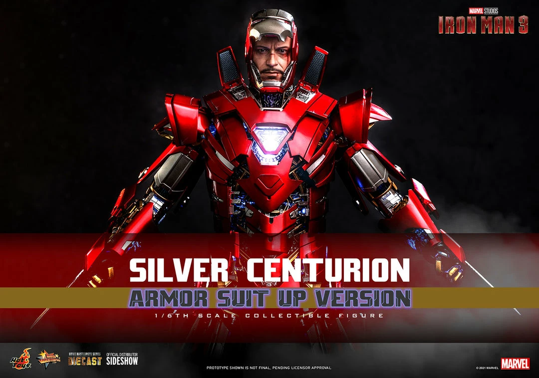 Maybang's Collectibles Hot Toys Marvel Comics Iron Man 3 Iron Man Silver Centurion (Armor Suit Up Version) Diecast 1/6 Scale 12" Collectible Figure 1 Maybang's Collectibles Hot Toys Marvel Comics Iron Man 3 Iron Man Silver Centurion (Armor Suit Up Version) Diecast 1/6 Scale 12" Collectible Figure