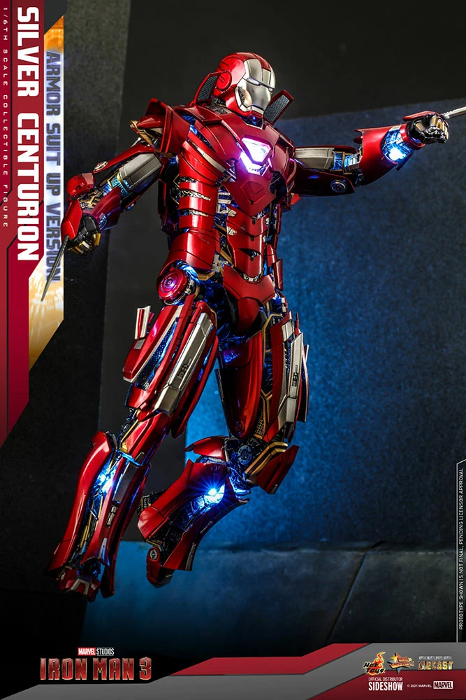 Maybang's Collectibles Hot Toys Marvel Comics Iron Man 3 Iron Man Silver Centurion (Armor Suit Up Version) Diecast 1/6 Scale 12" Collectible Figure 6 Maybang's Collectibles Hot Toys Marvel Comics Iron Man 3 Iron Man Silver Centurion (Armor Suit Up Version) Diecast 1/6 Scale 12" Collectible Figure