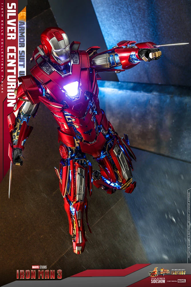 Maybang's Collectibles Hot Toys Marvel Comics Iron Man 3 Iron Man Silver Centurion (Armor Suit Up Version) Diecast 1/6 Scale 12" Collectible Figure 7 Maybang's Collectibles Hot Toys Marvel Comics Iron Man 3 Iron Man Silver Centurion (Armor Suit Up Version) Diecast 1/6 Scale 12" Collectible Figure
