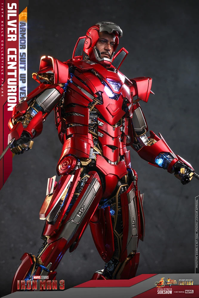Maybang's Collectibles Hot Toys Marvel Comics Iron Man 3 Iron Man Silver Centurion (Armor Suit Up Version) Diecast 1/6 Scale 12" Collectible Figure 9 Maybang's Collectibles Hot Toys Marvel Comics Iron Man 3 Iron Man Silver Centurion (Armor Suit Up Version) Diecast 1/6 Scale 12" Collectible Figure