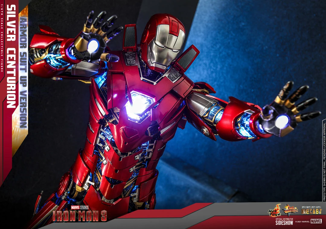 Maybang's Collectibles Hot Toys Marvel Comics Iron Man 3 Iron Man Silver Centurion (Armor Suit Up Version) Diecast 1/6 Scale 12" Collectible Figure 13 Maybang's Collectibles Hot Toys Marvel Comics Iron Man 3 Iron Man Silver Centurion (Armor Suit Up Version) Diecast 1/6 Scale 12" Collectible Figure