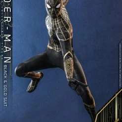 Maybang's Collectibles Hot Toys Marvel Spider-Man: No Way Home Spider-Man (Black & Gold Suit) 1/6 Scale 12" Collectible Figure