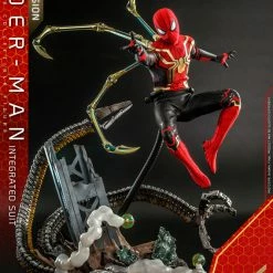 Maybang's Collectibles Hot Toys Marvel Spider-Man No Way Home Spider-Man (Integrated Suit) Deluxe Version 1/6 Scale 12" Collectible Figure