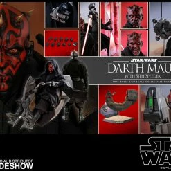 Maybang's Collectibles Hot Toys Star Wars Episode I The Phantom Menace Darth Maul With Sith Speeder DX 1/6 Scale Figure Set