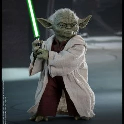 Maybang's Collectibles Hot Toys Star Wars Episode II Attack Of The Clones Master Yoda 1/6 Scale Figure