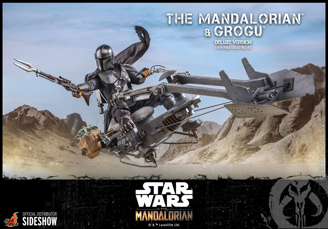Maybang's Collectibles Hot Toys Star Wars The Mandalorian - Television Masterpiece Series The Mandalorian And Grogu (Deluxe Version) 1/6 Scale 12" Collectible Figure 12 Maybang's Collectibles Hot Toys Star Wars The Mandalorian - Television Masterpiece Series The Mandalorian And Grogu (Deluxe Version) 1/6 Scale 12" Collectible Figure