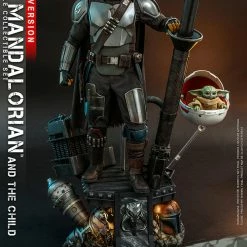 Maybang's Collectibles Hot Toys Star Wars The Mandalorian And The Child (Deluxe Set) 1/4 Quarter Scale Collectible Figure Set