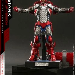 Maybang's Collectibles Hot Toys Marvel Comics Iron Man 2 Tony Stark (Mark V Suit Up Version) Deluxe 1/6 Scale 12" Collectible Figure