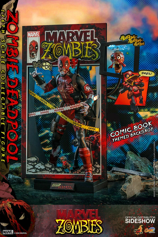 Maybang's Collectibles Hot Toys Marvel Comic Masterpiece Series Zombie Deadpool 1/6 Scale 12" Collectible Figure 1 Maybang's Collectibles Hot Toys Marvel Comic Masterpiece Series Zombie Deadpool 1/6 Scale 12" Collectible Figure