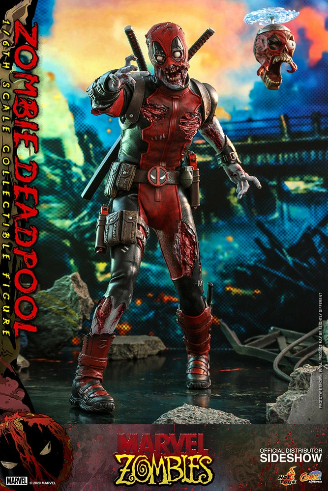 Maybang's Collectibles Hot Toys Marvel Comic Masterpiece Series Zombie Deadpool 1/6 Scale 12" Collectible Figure 2 Maybang's Collectibles Hot Toys Marvel Comic Masterpiece Series Zombie Deadpool 1/6 Scale 12" Collectible Figure