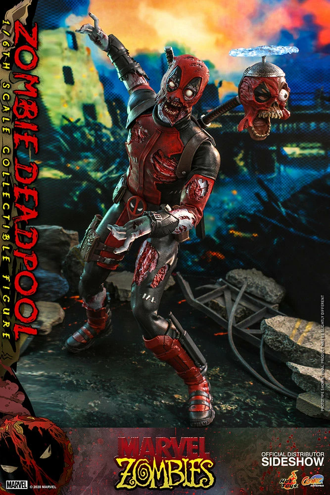 Maybang's Collectibles Hot Toys Marvel Comic Masterpiece Series Zombie Deadpool 1/6 Scale 12" Collectible Figure 4 Maybang's Collectibles Hot Toys Marvel Comic Masterpiece Series Zombie Deadpool 1/6 Scale 12" Collectible Figure