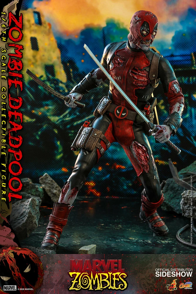 Maybang's Collectibles Hot Toys Marvel Comic Masterpiece Series Zombie Deadpool 1/6 Scale 12" Collectible Figure 8 Maybang's Collectibles Hot Toys Marvel Comic Masterpiece Series Zombie Deadpool 1/6 Scale 12" Collectible Figure