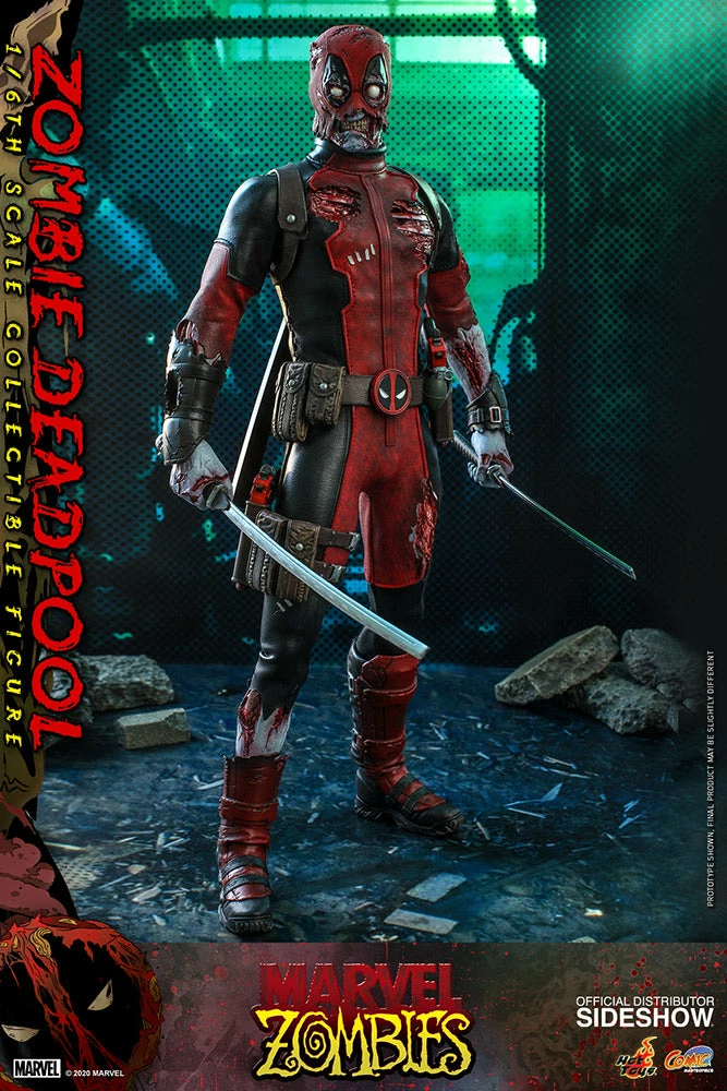 Maybang's Collectibles Hot Toys Marvel Comic Masterpiece Series Zombie Deadpool 1/6 Scale 12" Collectible Figure 9 Maybang's Collectibles Hot Toys Marvel Comic Masterpiece Series Zombie Deadpool 1/6 Scale 12" Collectible Figure