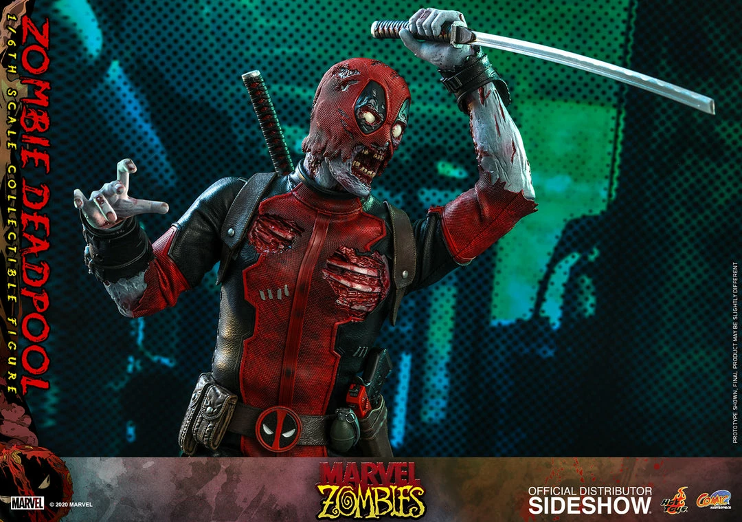 Maybang's Collectibles Hot Toys Marvel Comic Masterpiece Series Zombie Deadpool 1/6 Scale 12" Collectible Figure 13 Maybang's Collectibles Hot Toys Marvel Comic Masterpiece Series Zombie Deadpool 1/6 Scale 12" Collectible Figure