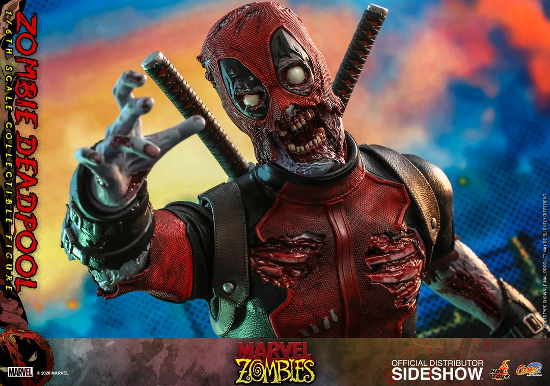 Maybang's Collectibles Hot Toys Marvel Comic Masterpiece Series Zombie Deadpool 1/6 Scale 12" Collectible Figure 15 Maybang's Collectibles Hot Toys Marvel Comic Masterpiece Series Zombie Deadpool 1/6 Scale 12" Collectible Figure
