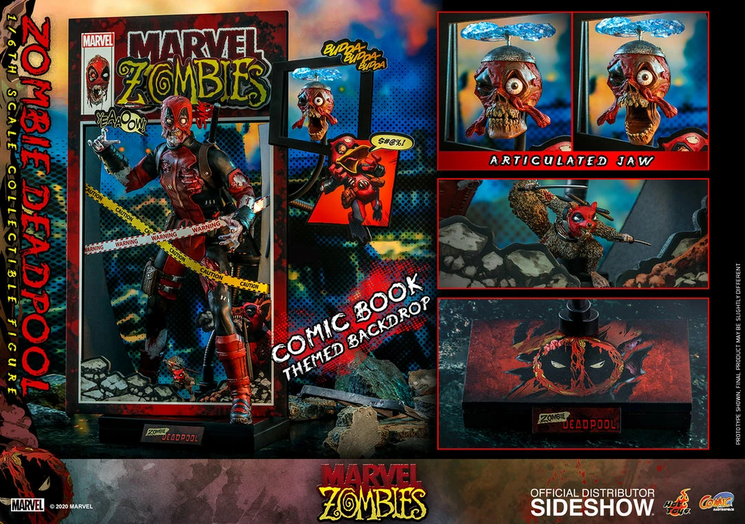 Maybang's Collectibles Hot Toys Marvel Comic Masterpiece Series Zombie Deadpool 1/6 Scale 12" Collectible Figure 23 Maybang's Collectibles Hot Toys Marvel Comic Masterpiece Series Zombie Deadpool 1/6 Scale 12" Collectible Figure